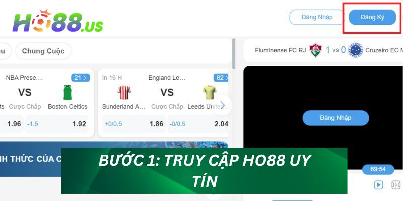 Bước 1: Truy cập HO88 uy tín